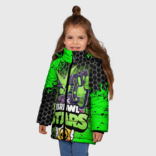 Зимняя куртка для девочки BRAWL STARS VIRUS 8 BIT / 3D-Черный – фото 3