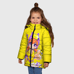 Куртка зимняя для девочки BEA, цвет: 3D-черный — фото 2