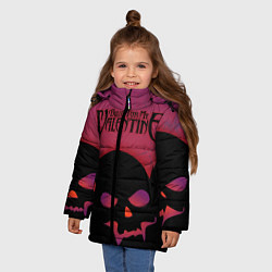 Куртка зимняя для девочки Bullet For My Valentine, цвет: 3D-светло-серый — фото 2