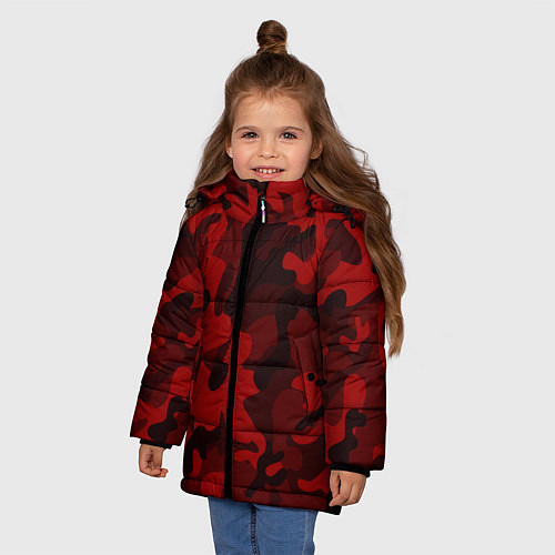 Зимняя куртка для девочки RED MILITARY / 3D-Черный – фото 3