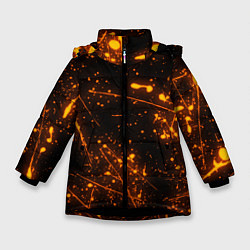 Куртка зимняя для девочки FLAME, цвет: 3D-черный