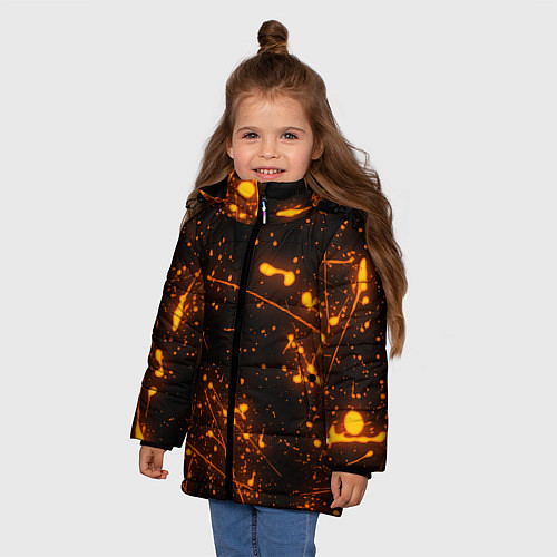 Зимняя куртка для девочки FLAME / 3D-Черный – фото 3