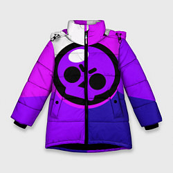 Куртка зимняя для девочки BRAWL STARS, цвет: 3D-черный