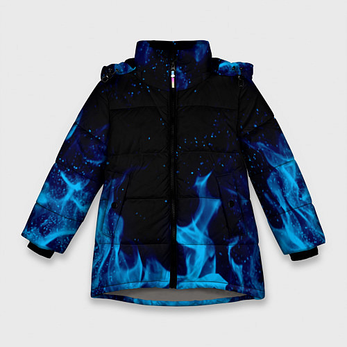 Зимняя куртка для девочки СИНИЙ ОГОНЬ / 3D-Светло-серый – фото 1