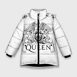 Куртка зимняя для девочки QUEEN, цвет: 3D-черный