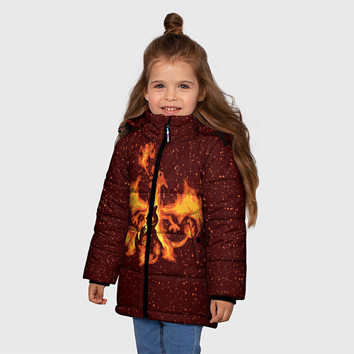 Зимняя куртка для девочки Чермандер Эша / 3D-Черный – фото 3