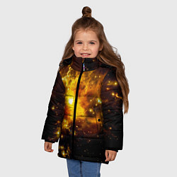 Куртка зимняя для девочки Space, цвет: 3D-черный — фото 2