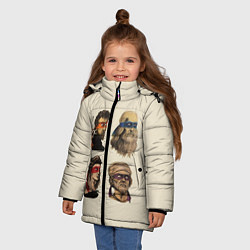 Куртка зимняя для девочки Настоящие Черепашки, цвет: 3D-черный — фото 2