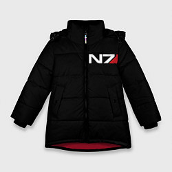 Куртка зимняя для девочки MASS EFFECT N7, цвет: 3D-красный