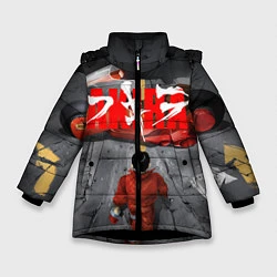 Куртка зимняя для девочки AKIRA, цвет: 3D-черный