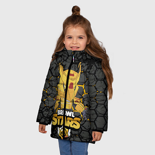 Зимняя куртка для девочки Brawl stars mecha crow / 3D-Черный – фото 3