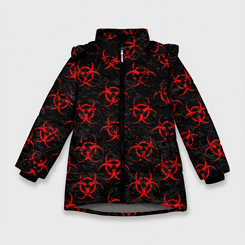 Зимняя куртка для девочки RED BIOHAZARD / 3D-Светло-серый – фото 1
