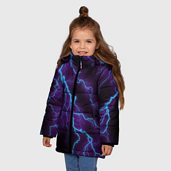 Куртка зимняя для девочки МОЛНИЯ, цвет: 3D-светло-серый — фото 2