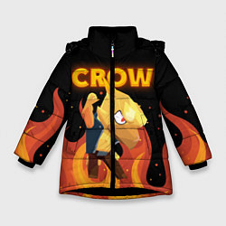 Куртка зимняя для девочки BRAWL STARS CROW, цвет: 3D-черный