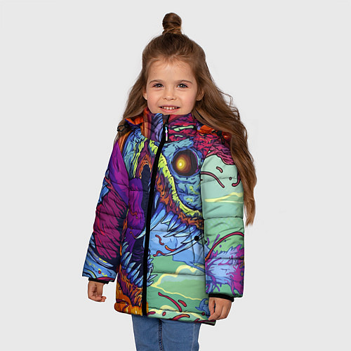 Зимняя куртка для девочки HYPERBEAST / 3D-Черный – фото 3