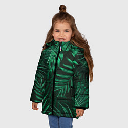Куртка зимняя для девочки Я из джунглей, цвет: 3D-черный — фото 2