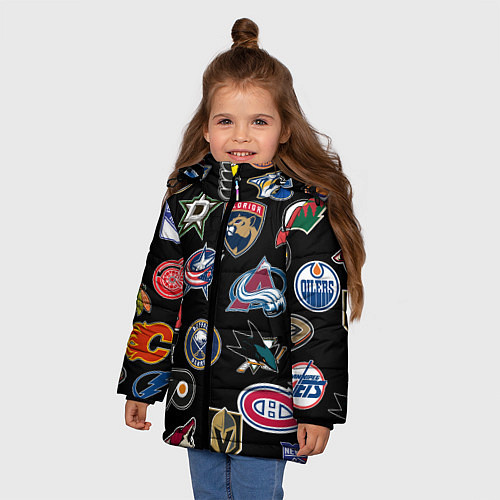 Зимняя куртка для девочки NBA PATTERN / 3D-Черный – фото 3