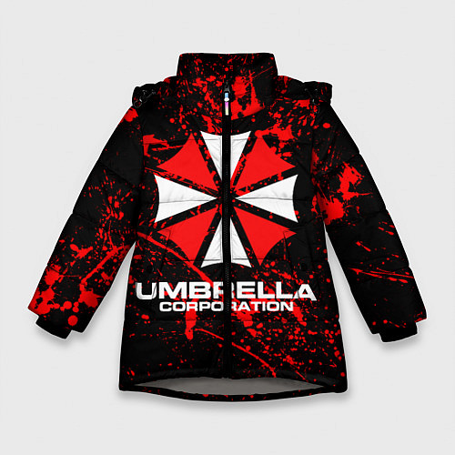Зимняя куртка для девочки Umbrella Corporation / 3D-Светло-серый – фото 1