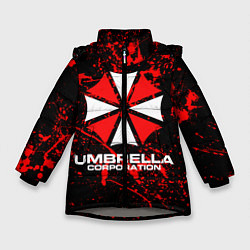 Куртка зимняя для девочки Umbrella Corporation, цвет: 3D-светло-серый