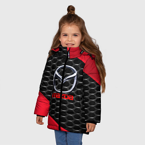 Зимняя куртка для девочки MAZDA / 3D-Черный – фото 3