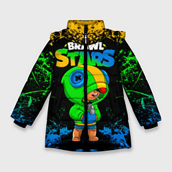 Куртка зимняя для девочки Leon Brawl Stars, цвет: 3D-черный