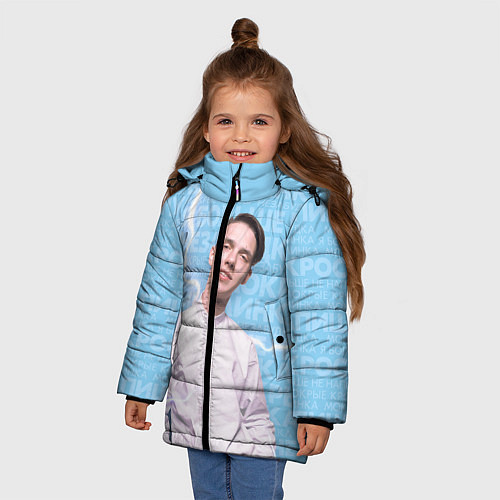 Зимняя куртка для девочки Тима Белорусских / 3D-Черный – фото 3