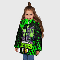 Куртка зимняя для девочки Brawl stars virus 8-bit, цвет: 3D-черный — фото 2