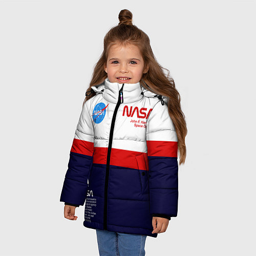 Зимняя куртка для девочки NASA / 3D-Черный – фото 3