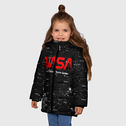 Куртка зимняя для девочки NASA, цвет: 3D-светло-серый — фото 2