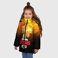 Куртка зимняя для девочки BRAWL STARS CROW PHOENIX, цвет: 3D-светло-серый — фото 2