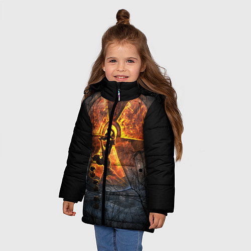 Зимняя куртка для девочки VULKAN / 3D-Черный – фото 3