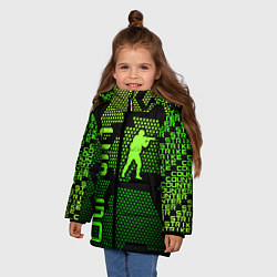 Куртка зимняя для девочки CS GO Oko, цвет: 3D-черный — фото 2