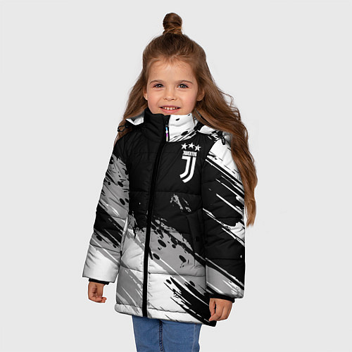 Зимняя куртка для девочки Juventus F C / 3D-Черный – фото 3