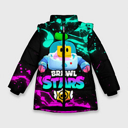 Куртка зимняя для девочки BRAWL STARS SPROUT 24, цвет: 3D-черный