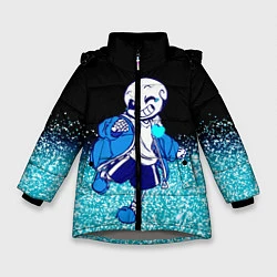 Куртка зимняя для девочки Undertale, цвет: 3D-светло-серый