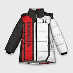 Куртка зимняя для девочки Honda Driver team, цвет: 3D-светло-серый