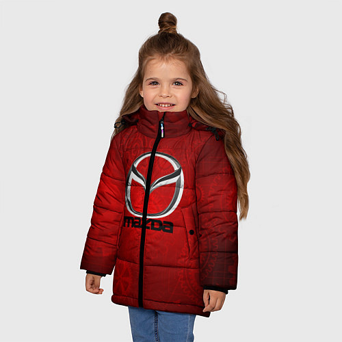 Зимняя куртка для девочки MAZDA / 3D-Черный – фото 3