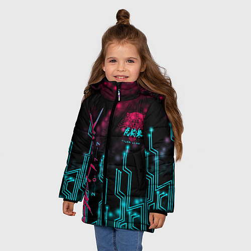 Зимняя куртка для девочки CYBERPUNK / 3D-Черный – фото 3