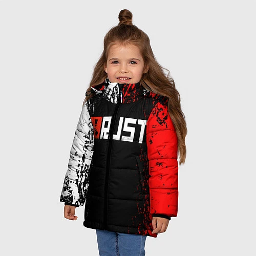 Зимняя куртка для девочки RUST / 3D-Черный – фото 3