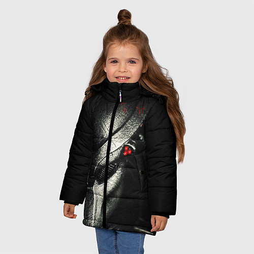 Зимняя куртка для девочки PREDATOR / 3D-Черный – фото 3
