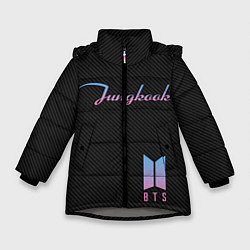 Куртка зимняя для девочки BTS Jungkook, цвет: 3D-светло-серый