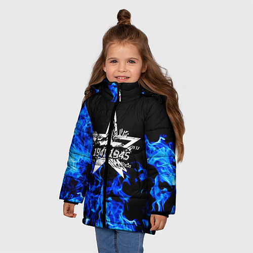 Зимняя куртка для девочки 9 МАЯ / 3D-Черный – фото 3