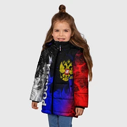 Куртка зимняя для девочки РОССИЯ, цвет: 3D-черный — фото 2