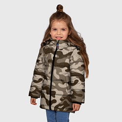 Куртка зимняя для девочки КАМУФЛЯЖ, цвет: 3D-светло-серый — фото 2