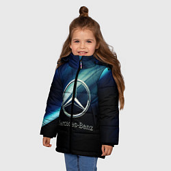 Куртка зимняя для девочки Mercedes, цвет: 3D-красный — фото 2