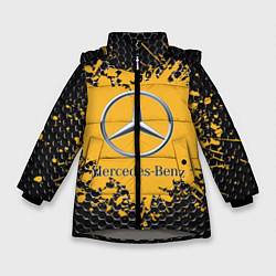 Куртка зимняя для девочки Mercedes, цвет: 3D-светло-серый