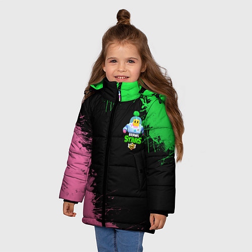 Зимняя куртка для девочки BRAWL STARS SPROUT / 3D-Черный – фото 3