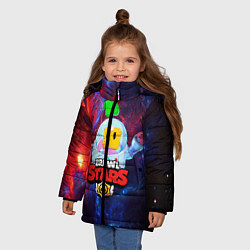 Куртка зимняя для девочки BRAWL STARS SPROUT, цвет: 3D-черный — фото 2