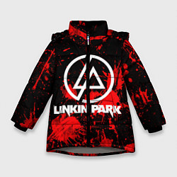 Куртка зимняя для девочки Linkin Park, цвет: 3D-светло-серый