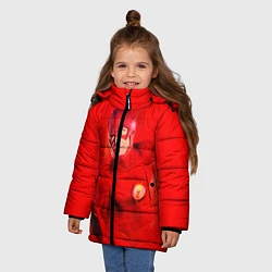 Куртка зимняя для девочки The Flash, цвет: 3D-светло-серый — фото 2